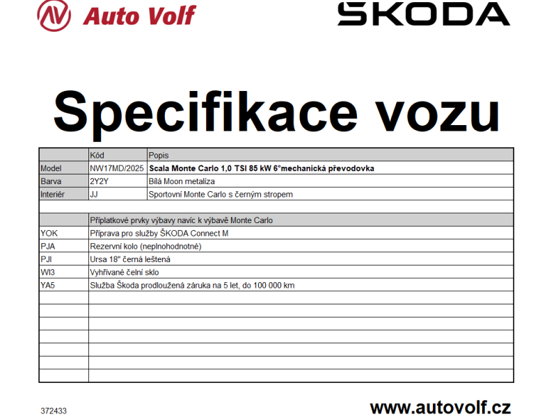 Škoda Scala MonteCarlo